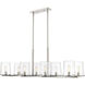 Callista 8 Light 56 inch Polished Nickel Linear Chandelier Ceiling Light