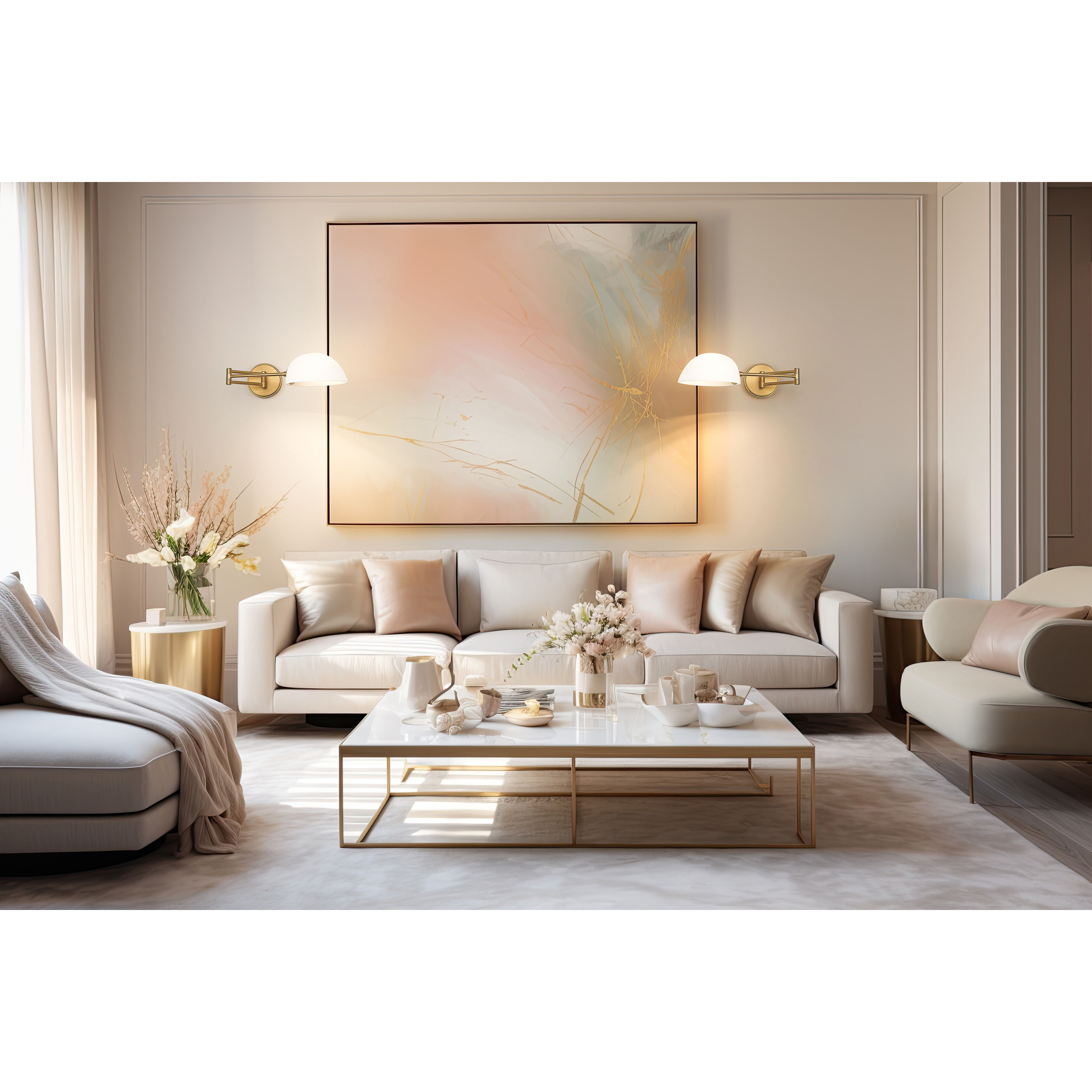 Breton Wall Sconce Wall Light in Modern Gold