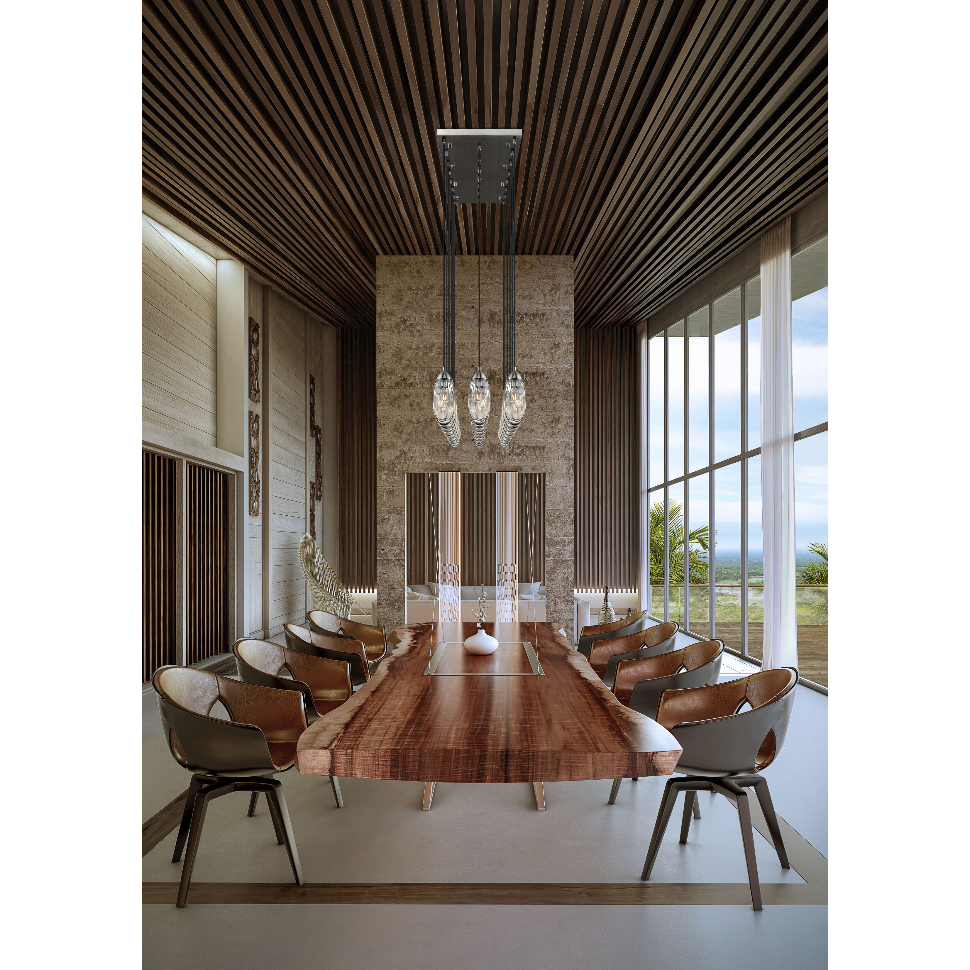 Arden 23 Light 54 inch Brushed Nickel Linear Chandelier Ceiling Light