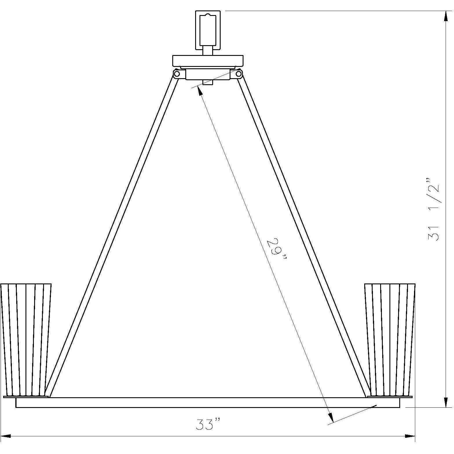 Titus 8 Light 33 inch Modern Gold Chandelier Ceiling Light
