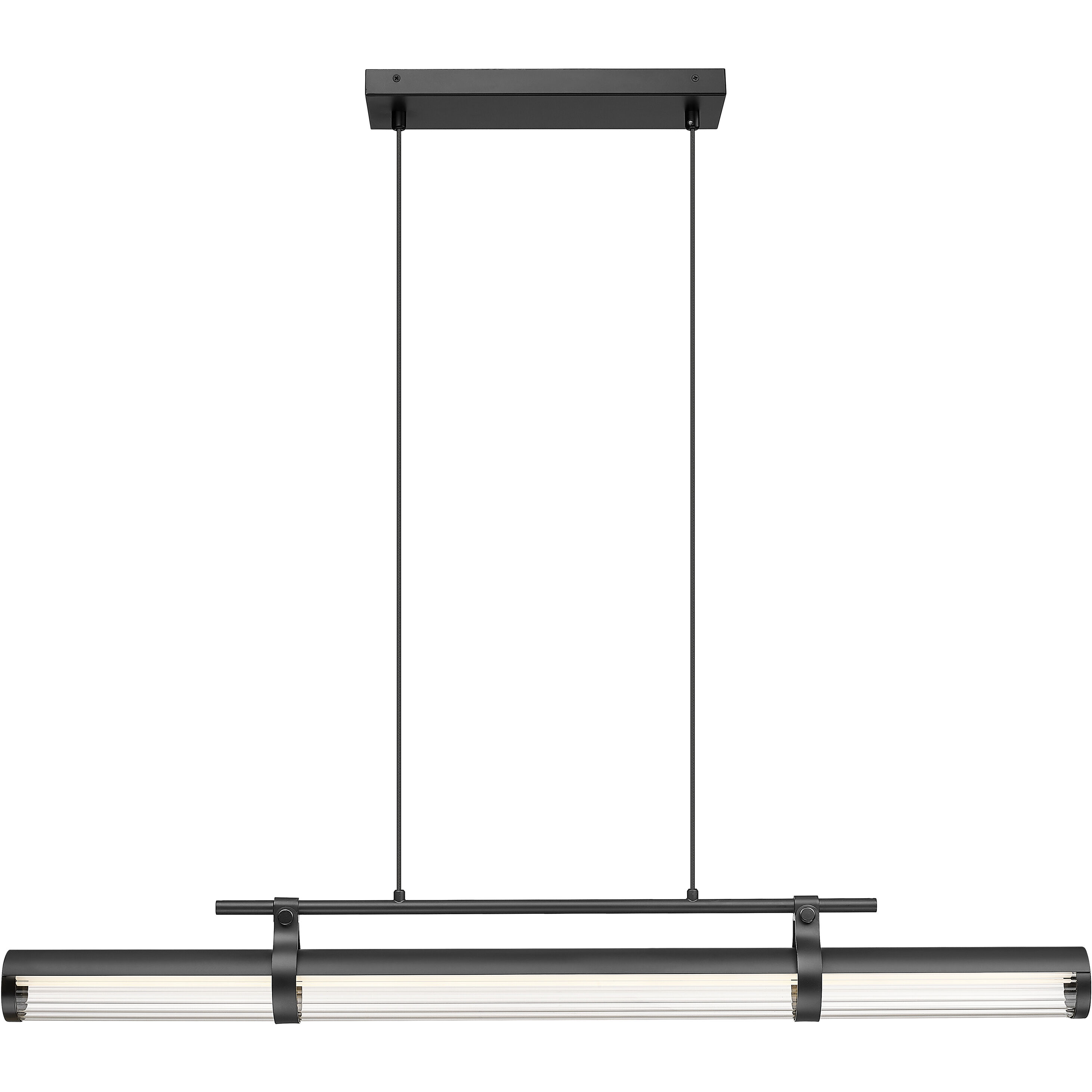 Benoit LED 44 inch Matte Black Billiard Light Ceiling Light