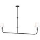 Tova 2 Light 63.75 inch Matte Black Linear Chandelier Ceiling Light