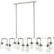 Calliope 12 Light 60 inch Polished Nickel Linear Chandelier Ceiling Light