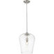 Joliet 1 Light 12 inch Brushed Nickel Pendant Ceiling Light