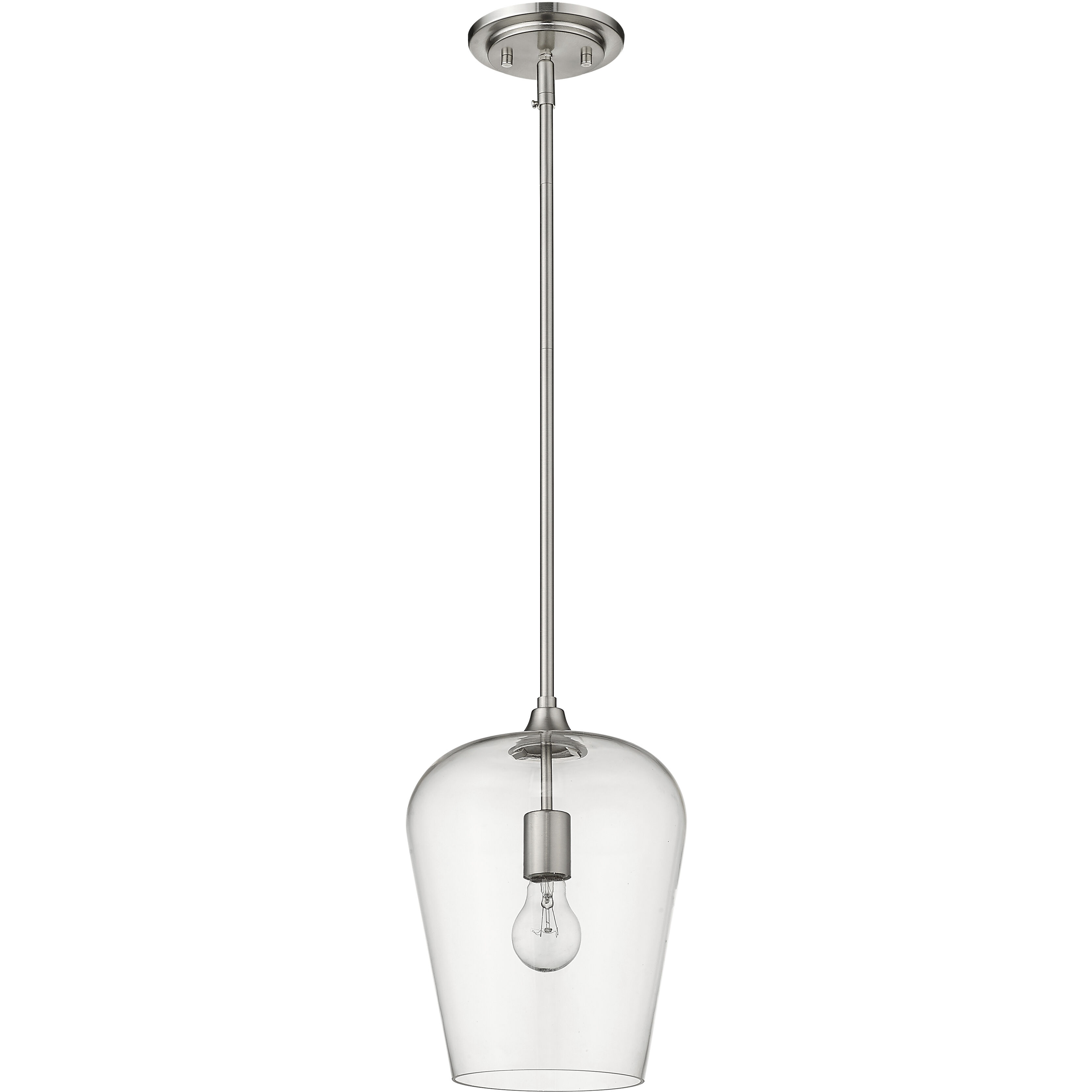 Joliet 1 Light 9 inch Brushed Nickel Pendant Ceiling Light