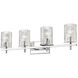 Grayson 4 Light 31 inch Chrome Vanity Wall Light