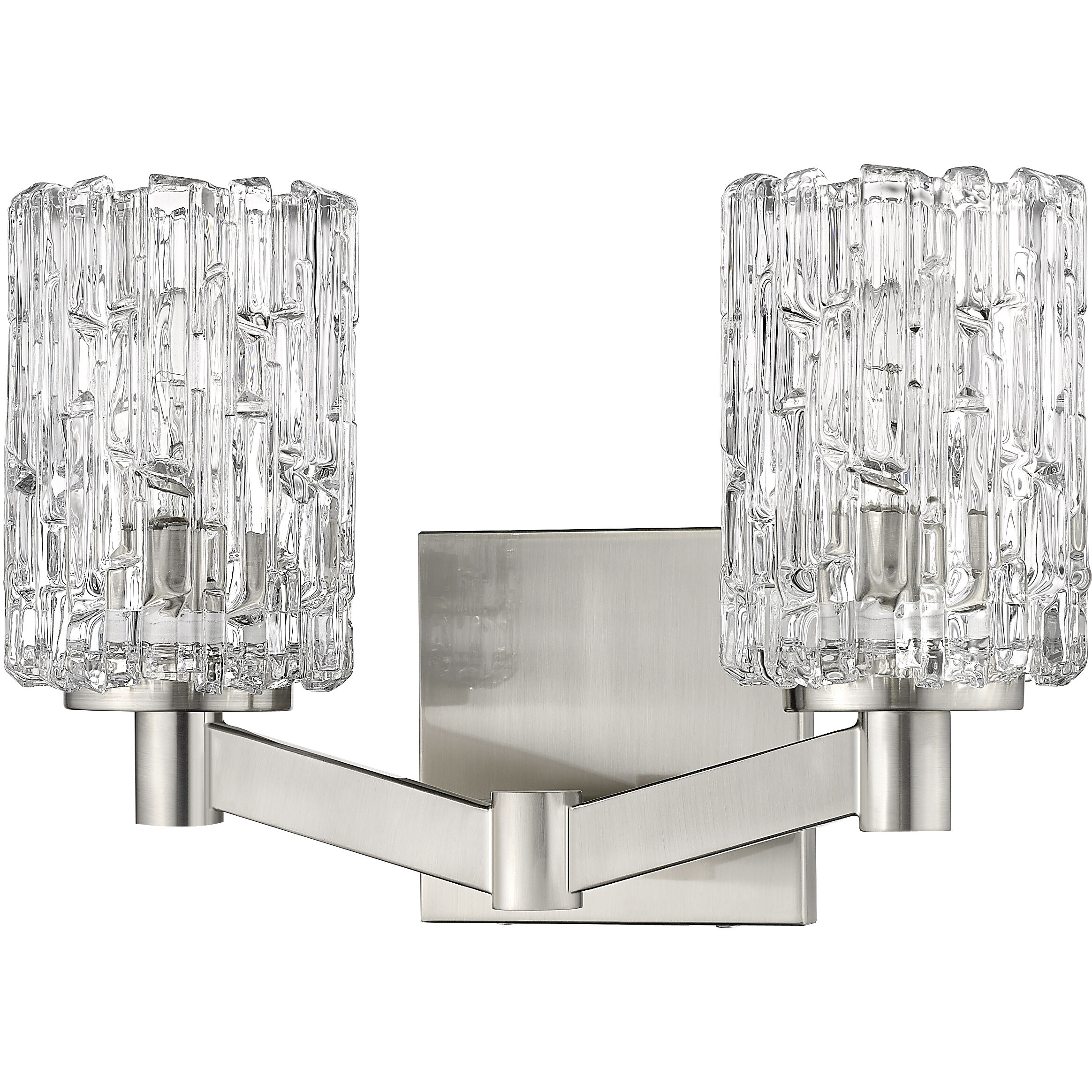 Aubrey 2 Light 13.5 inch Brushed Nickel Vanity Wall Light
