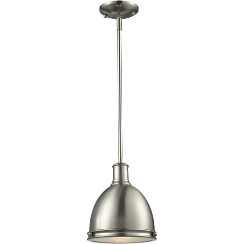 Mason 1 Light 8 inch Brushed Nickel Pendant Ceiling Light in Brushed Nickel Steel