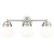 Vaughn 3 Light 22.5 inch Brushed Nickel Vanity Wall Light