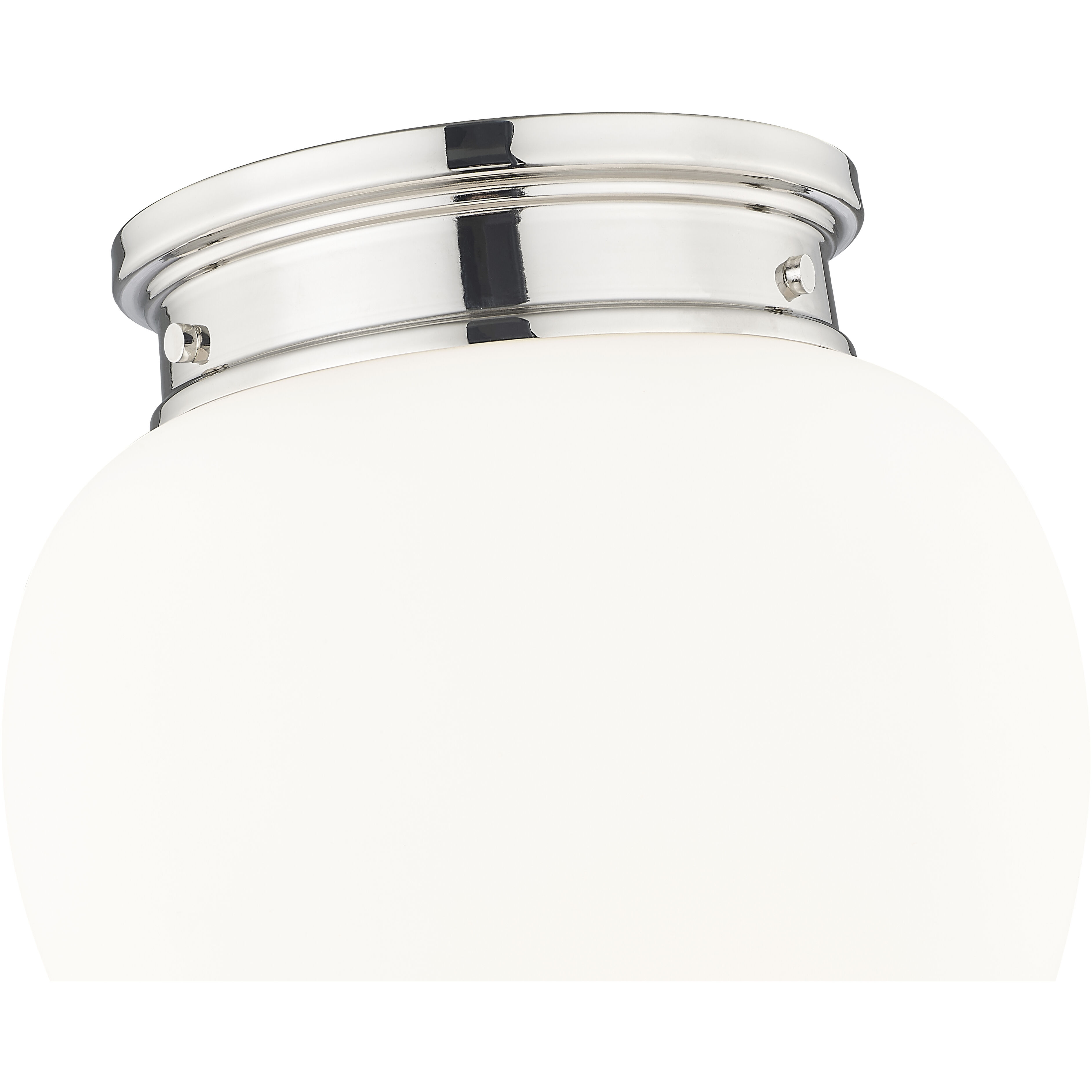 Gideon 1 Light 12.5 inch Polished Nickel Flush Mount Ceiling Light