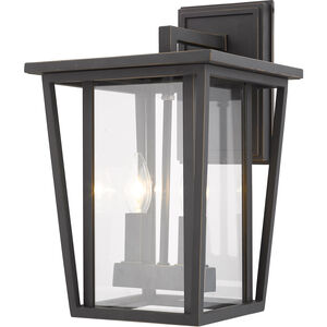 Seoul 2 Light 14.75 inch Oil Rubbed Bronze Outdoor Wall Light
