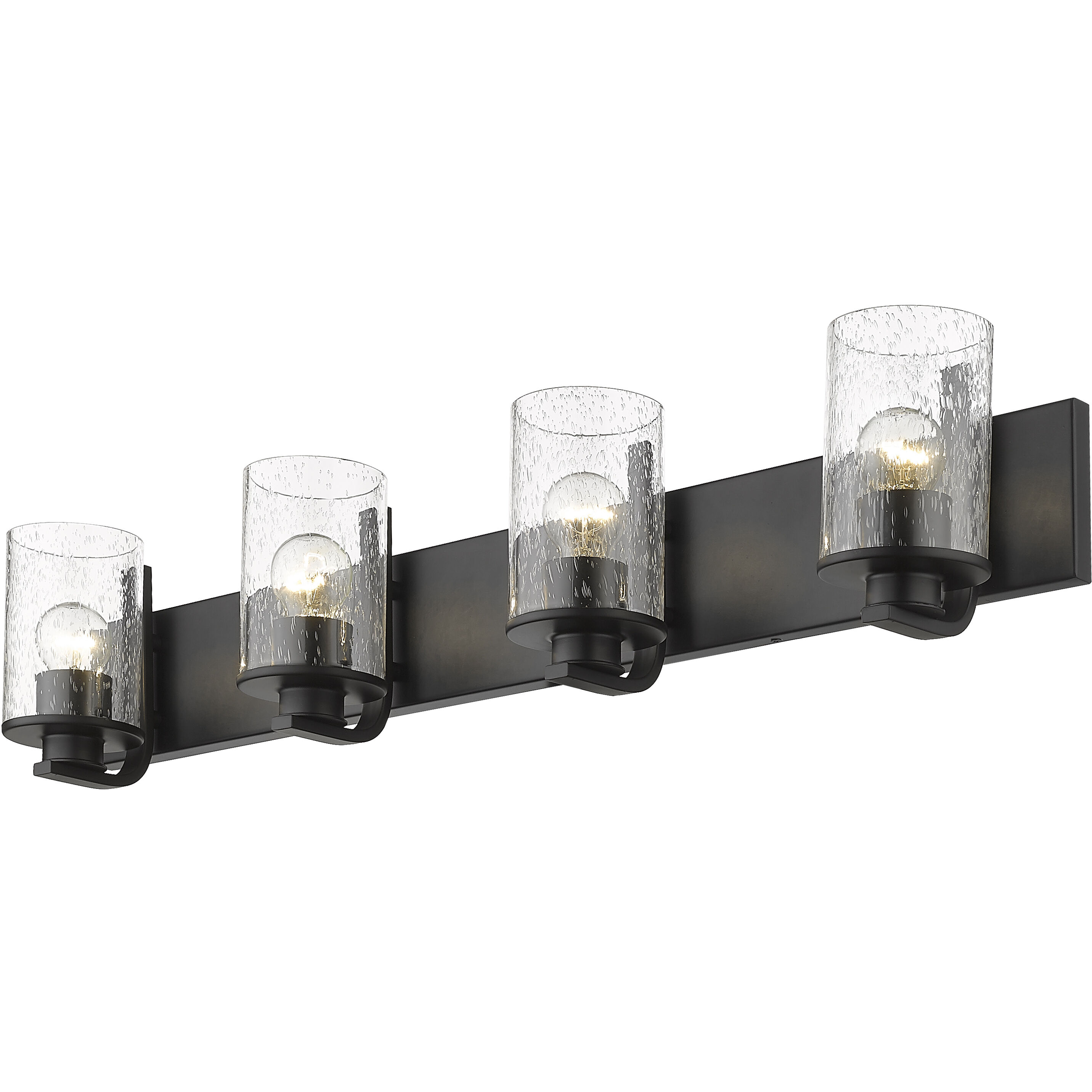 Beckett 4 Light 34 inch Matte Black Vanity Wall Light