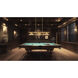 Vanguard 3 Light 58.75 inch Rubbed Brass Billiard Ceiling Light