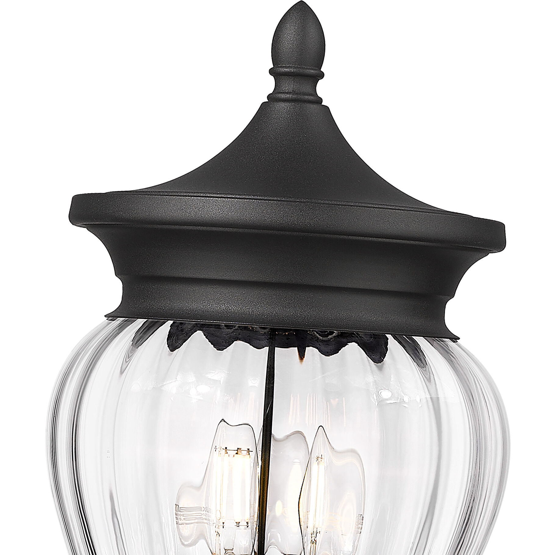 Davina 3 Light 114.25 inch Black Outdoor Post Mounted Fixture in G9