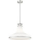 Reznor 1 Light 18 inch Brushed Nickel Pendant Ceiling Light