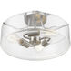 Delaney 3 Light 15 inch Brushed Nickel Semi Flush Mount Ceiling Light