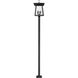 Rainer 5 Light 120 inch Black Outdoor Post Mounted Fixture in G9