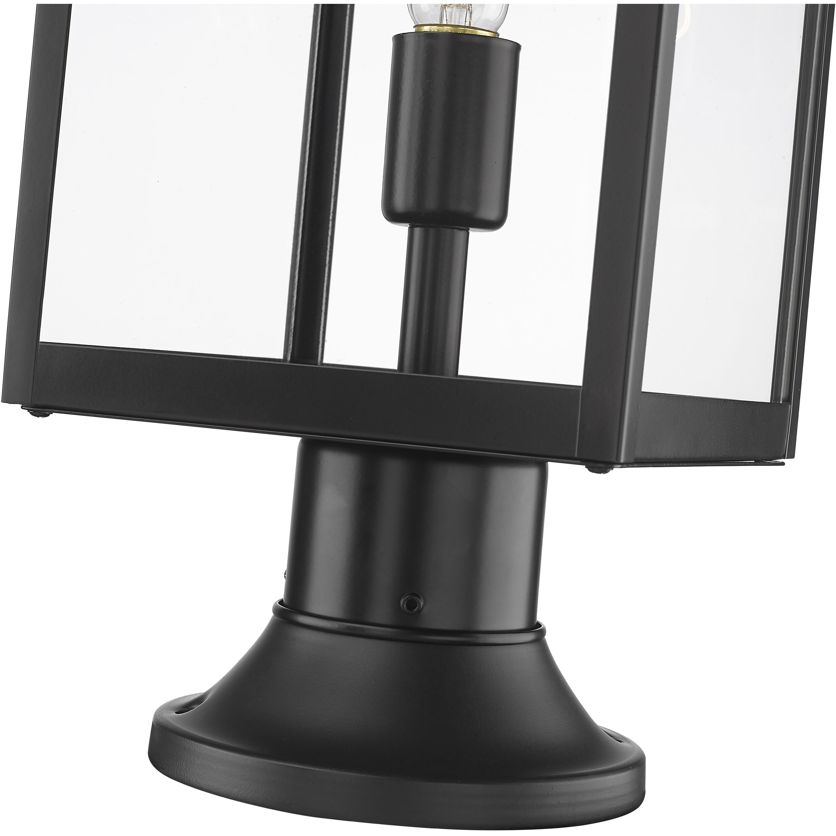 Nuri 1 Light 19.75 inch Black Outdoor Pier Mounted Fixture