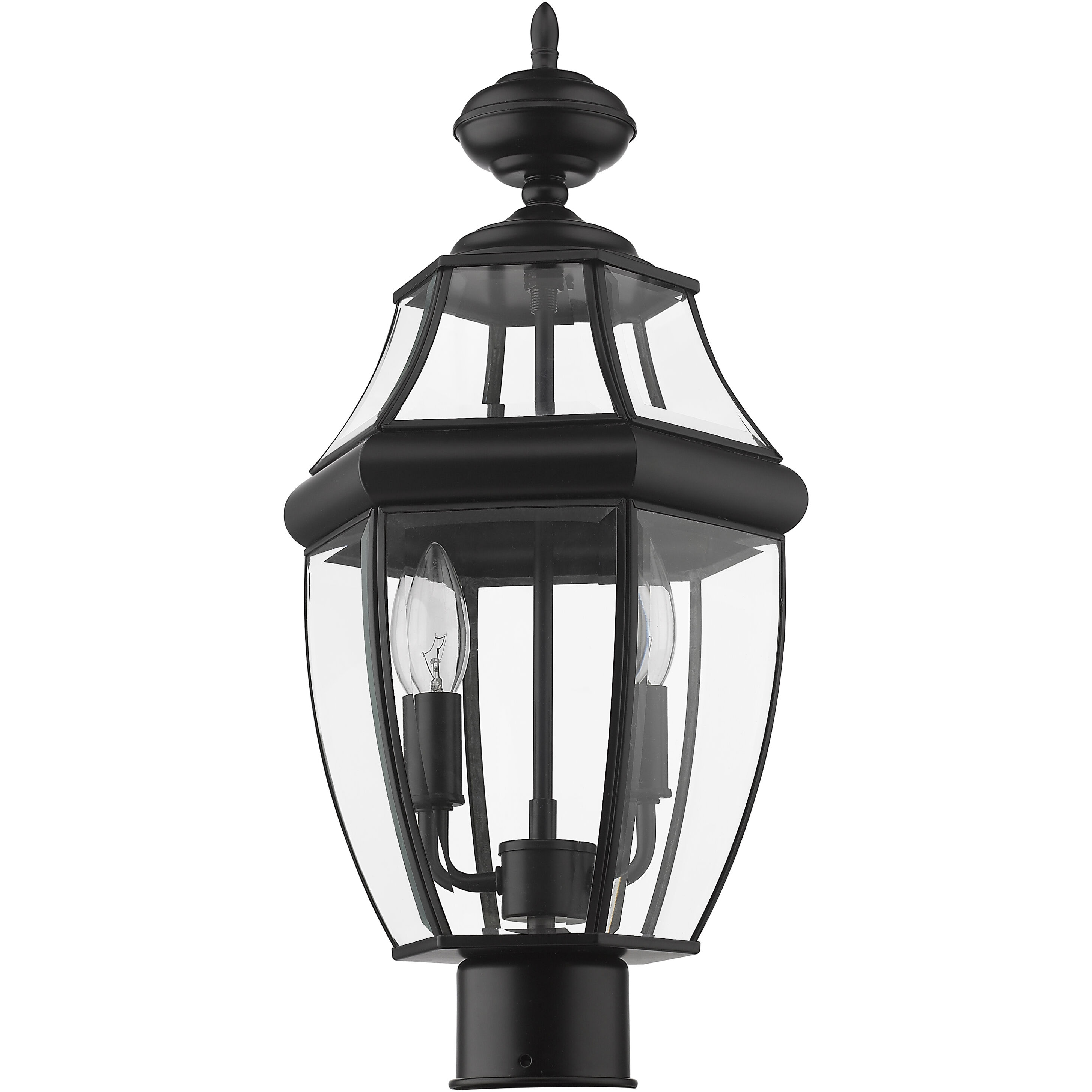 Westover 2 Light 18.25 inch Black Outdoor Post Mount Fixture