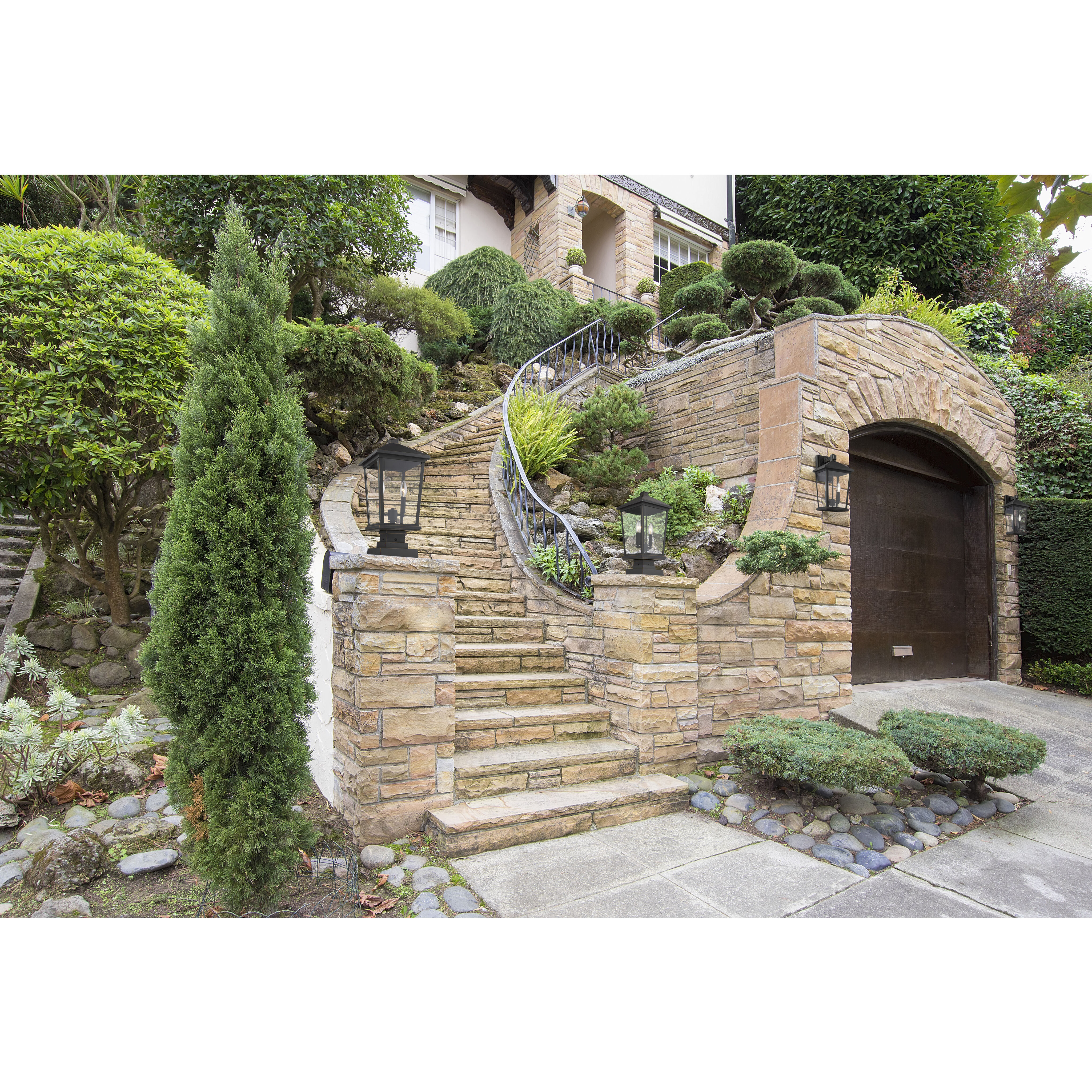 Beacon 2 Light 22 inch Oil Rubbed Bronze Outdoor Pier Mounted Fixture in 8.5