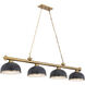Cordon 4 Light 81.25 inch Heritage Brass Billiard Ceiling Light