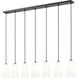 Farrell 7 Light 54 inch Matte Black Linear Chandelier Ceiling Light