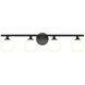 Neoma 4 Light 30 inch Matte Black Vanity Wall Light