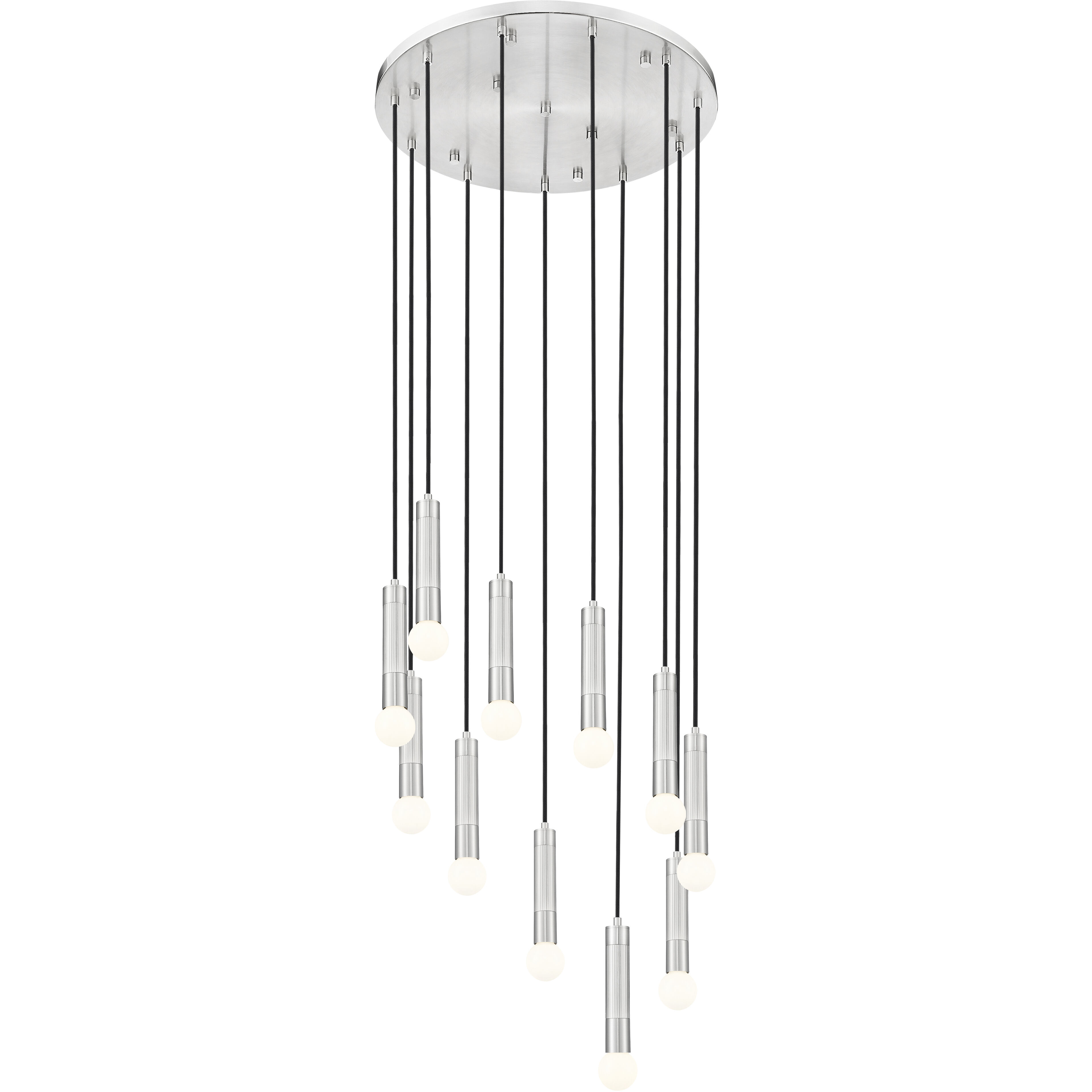 Stari 11 Light 24 inch Brushed Nickel Chandelier Ceiling Light