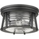 Cape Harbor 2 Light 12 inch Matte Black Flush Mount Ceiling Light