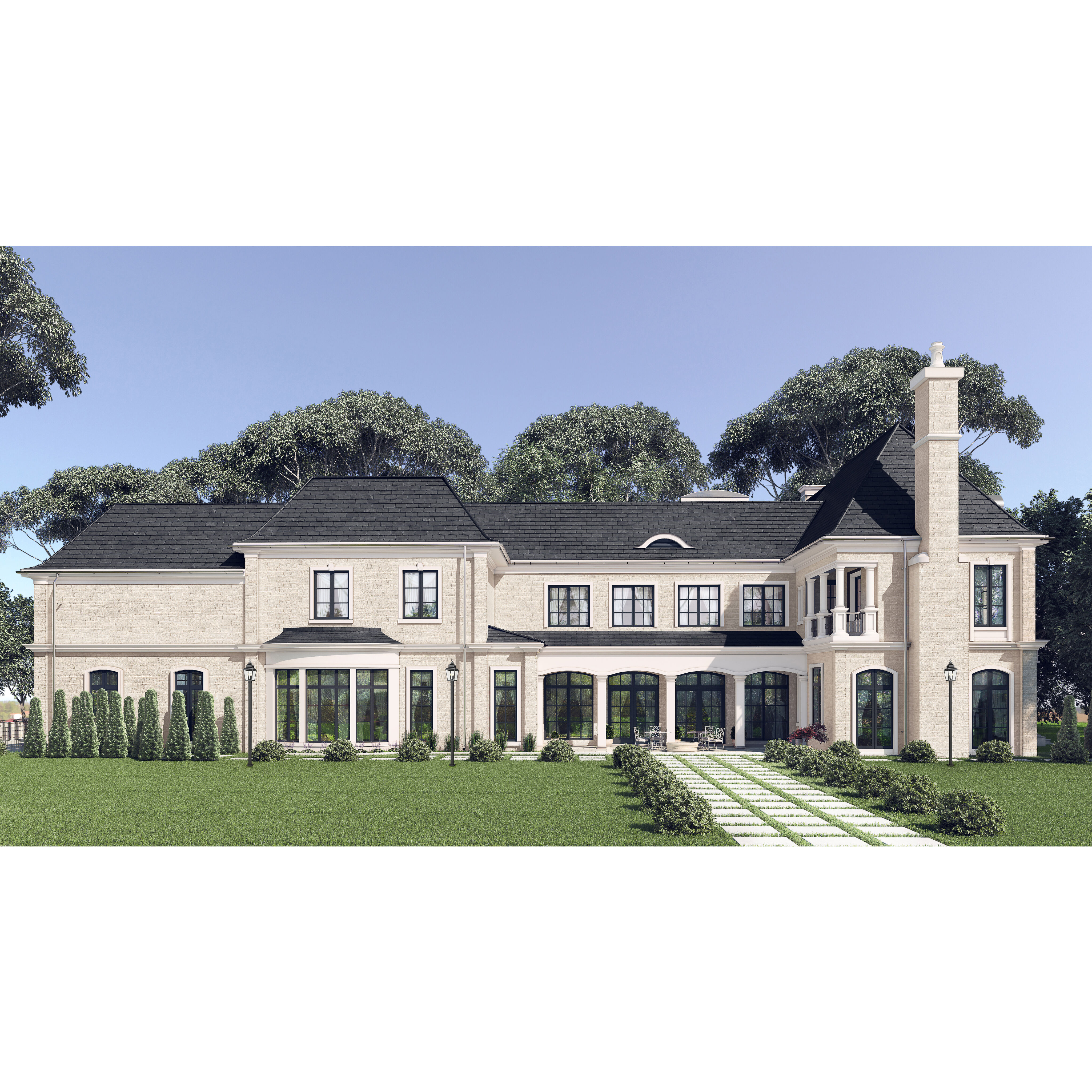 Raphael 3 Light 120.75 inch Sand Black Outdoor Post Mounted Fixture in Soft Sand Black