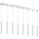 Forest LED 44.25 inch Chrome Linear Chandelier Ceiling Light in 8, 22, Chrome Steel