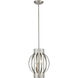 Moundou 3 Light 12 inch Brushed Nickel Pendant Ceiling Light