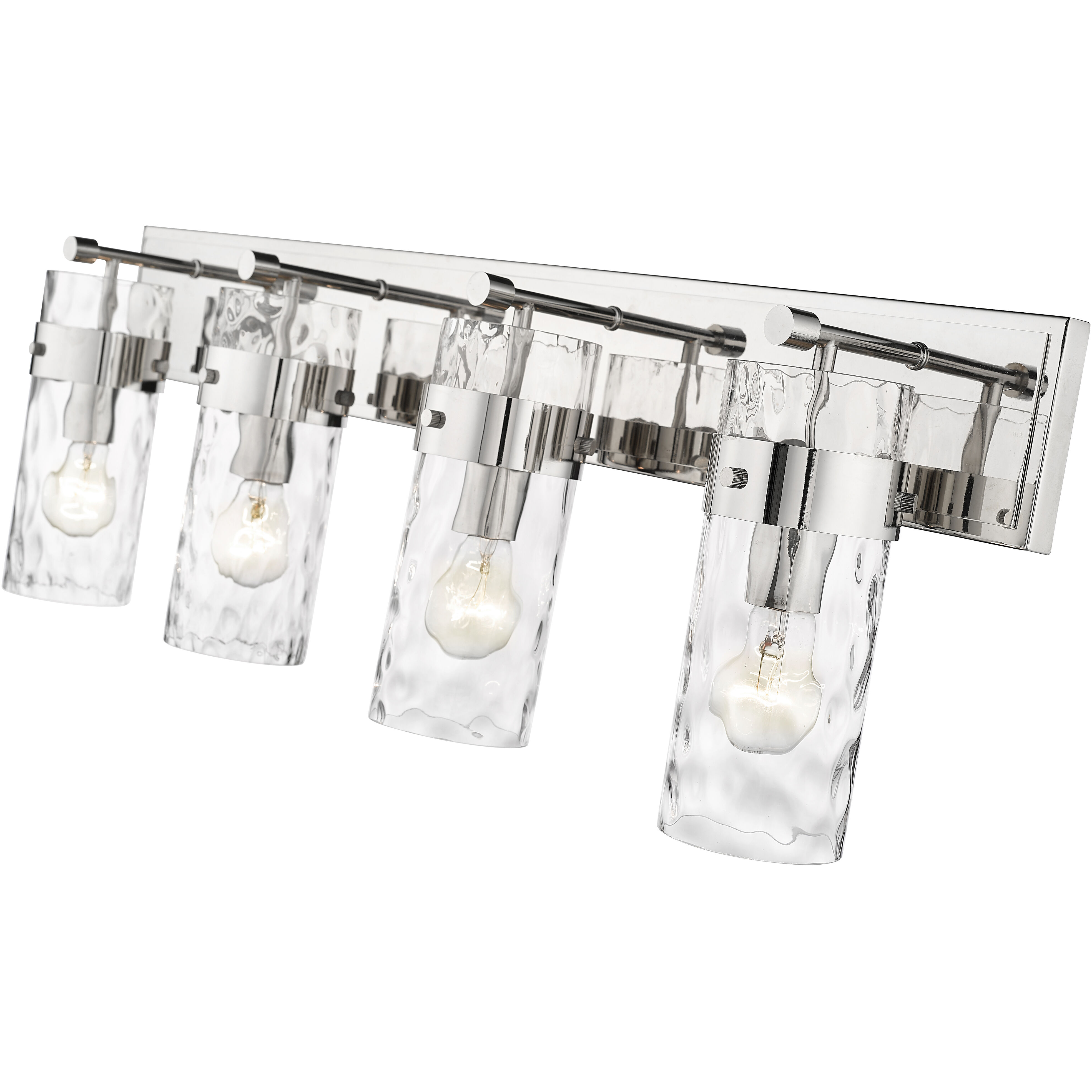 Fontaine 4 Light 34 inch Polished Nickel Vanity Wall Light