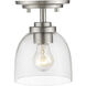 Ashton 1 Light 6 inch Brushed Nickel Flush Mount Ceiling Light