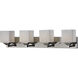 Quube 4 Light 30 inch Chrome Vanity Wall Light