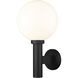 Laurent 1 Light 22.5 inch Black Outdoor Wall Light