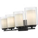 Willow 4 Light 31.5 inch Matte Black Vanity Wall Light