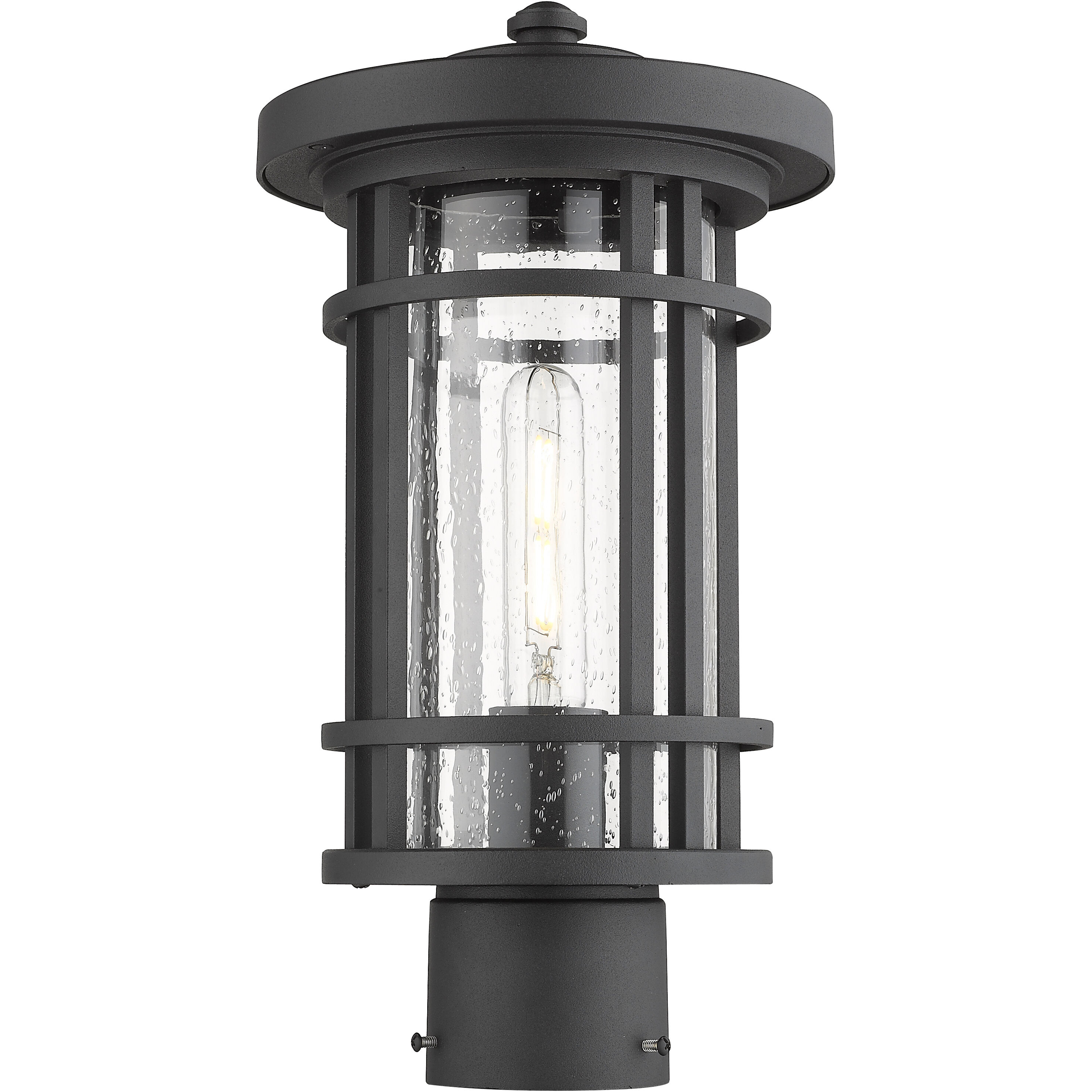 Jordan 1 Light 14.75 inch Black Outdoor Post Mount Fixture