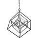 Euclid 3 Light 23 inch Chrome and Matte Black Chandelier Ceiling Light