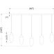Arden 5 Light 42 inch Matte Black Linear Chandelier Ceiling Light
