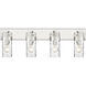 Fontaine 4 Light 34 inch Polished Nickel Vanity Wall Light
