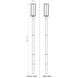 Aura 1 Light 143.75 inch Black Outdoor Post Mounted Fixture in G9
