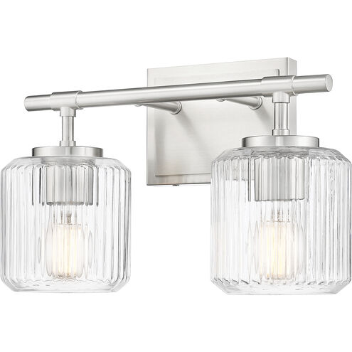 Landon 2 Light 14 inch Brushed Nickel Vanity Wall Light