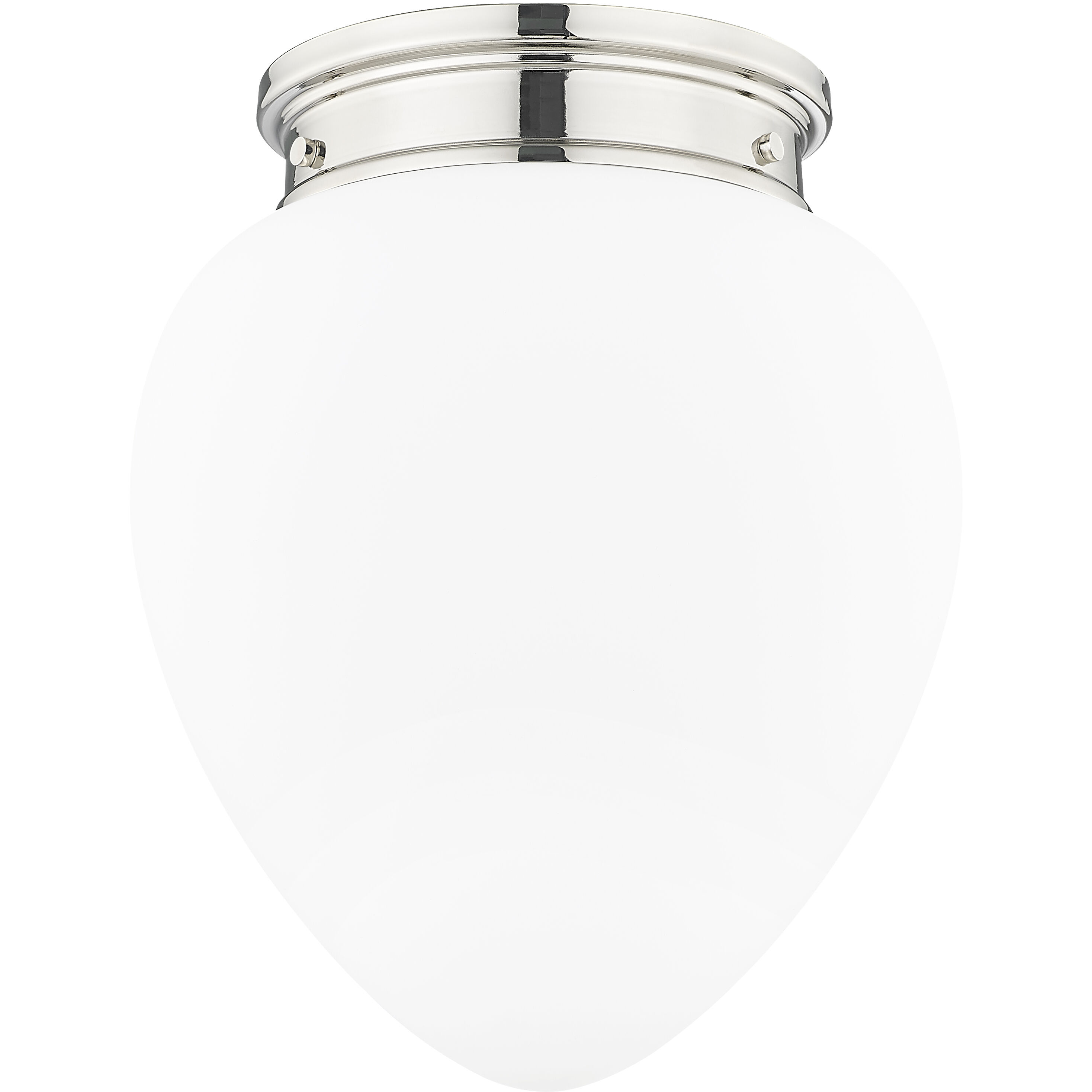 Gideon 1 Light 12.5 inch Polished Nickel Flush Mount Ceiling Light