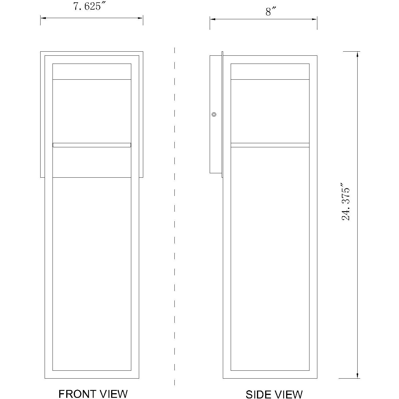 Barwick LED 24.5 inch Black Outdoor Wall Light