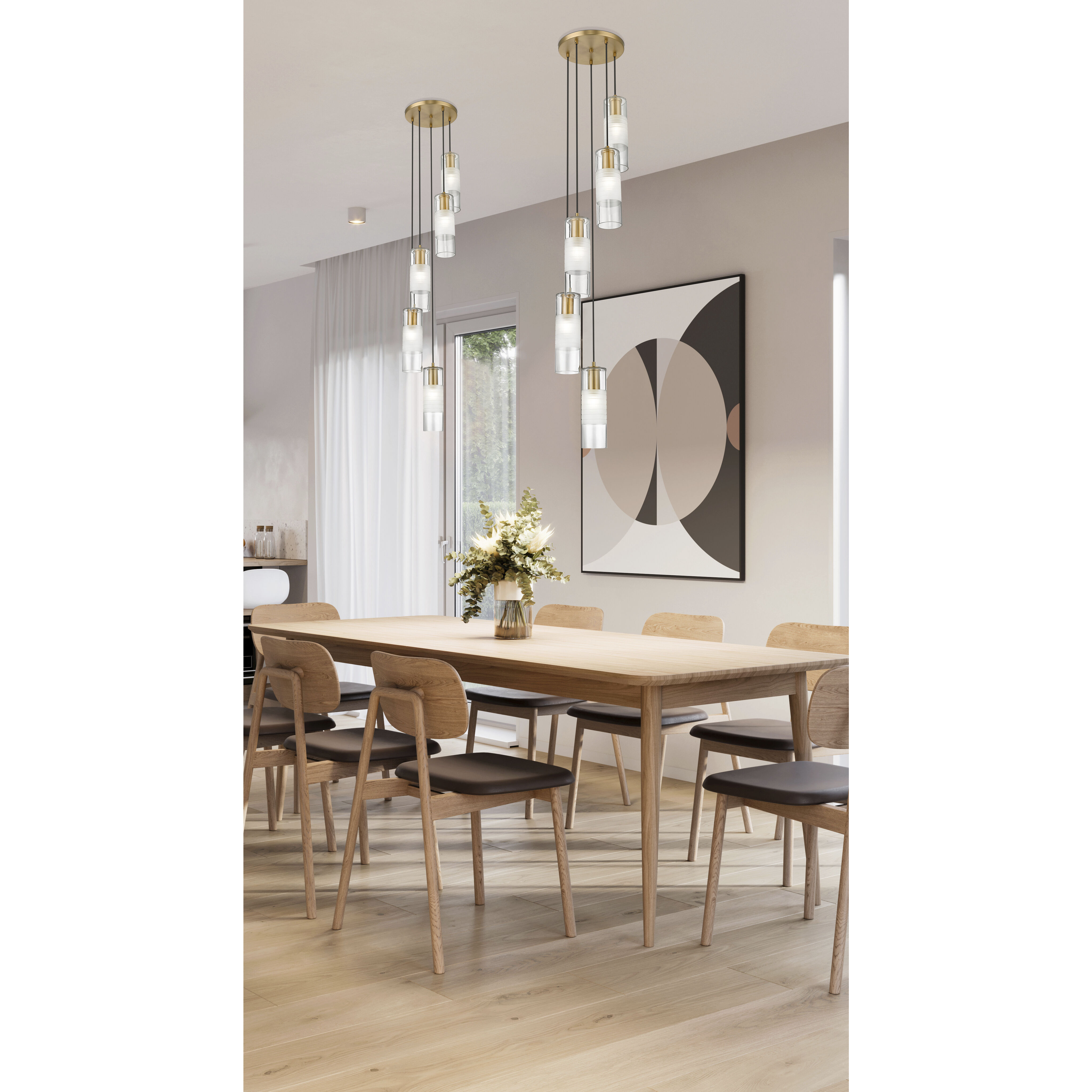 Alton 5 Light 12 inch Modern Gold Chandelier Ceiling Light