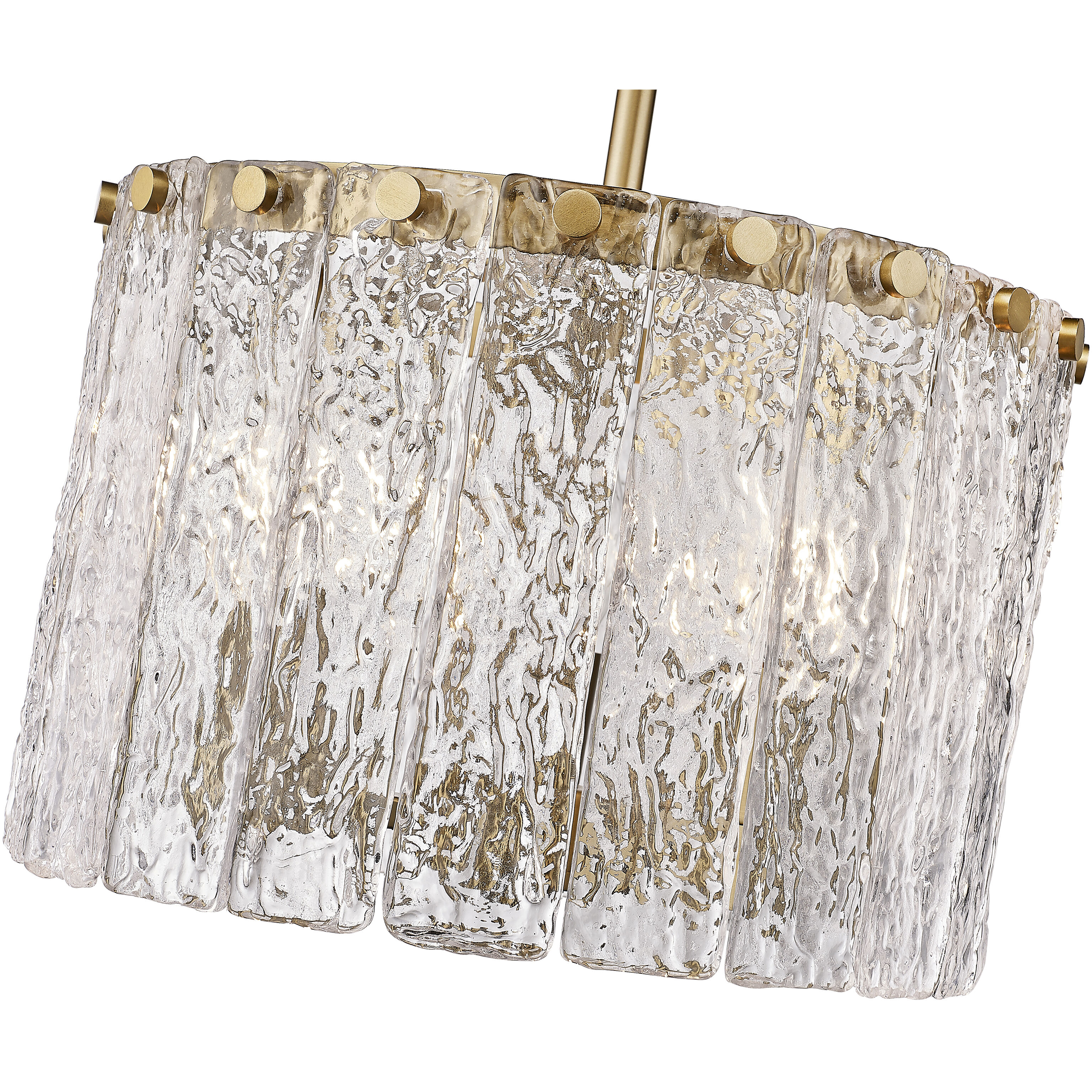 Glacier 3 Light 12.5 inch Modern Gold Pendant Ceiling Light