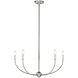 Shannon 5 Light 32 inch Brushed Nickel Chandelier Ceiling Light