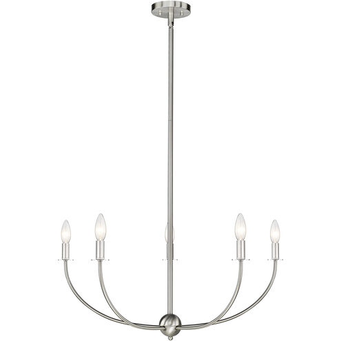 Shannon 5 Light 32 inch Brushed Nickel Chandelier Ceiling Light