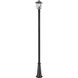 Talbot 1 Light 110.25 inch Black Outdoor Post Mounted Fixture in Clear Beveled Glass